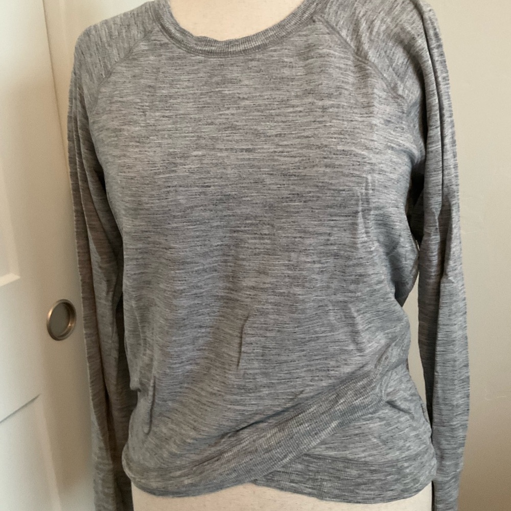 Athleta Heather Gray Knit Top